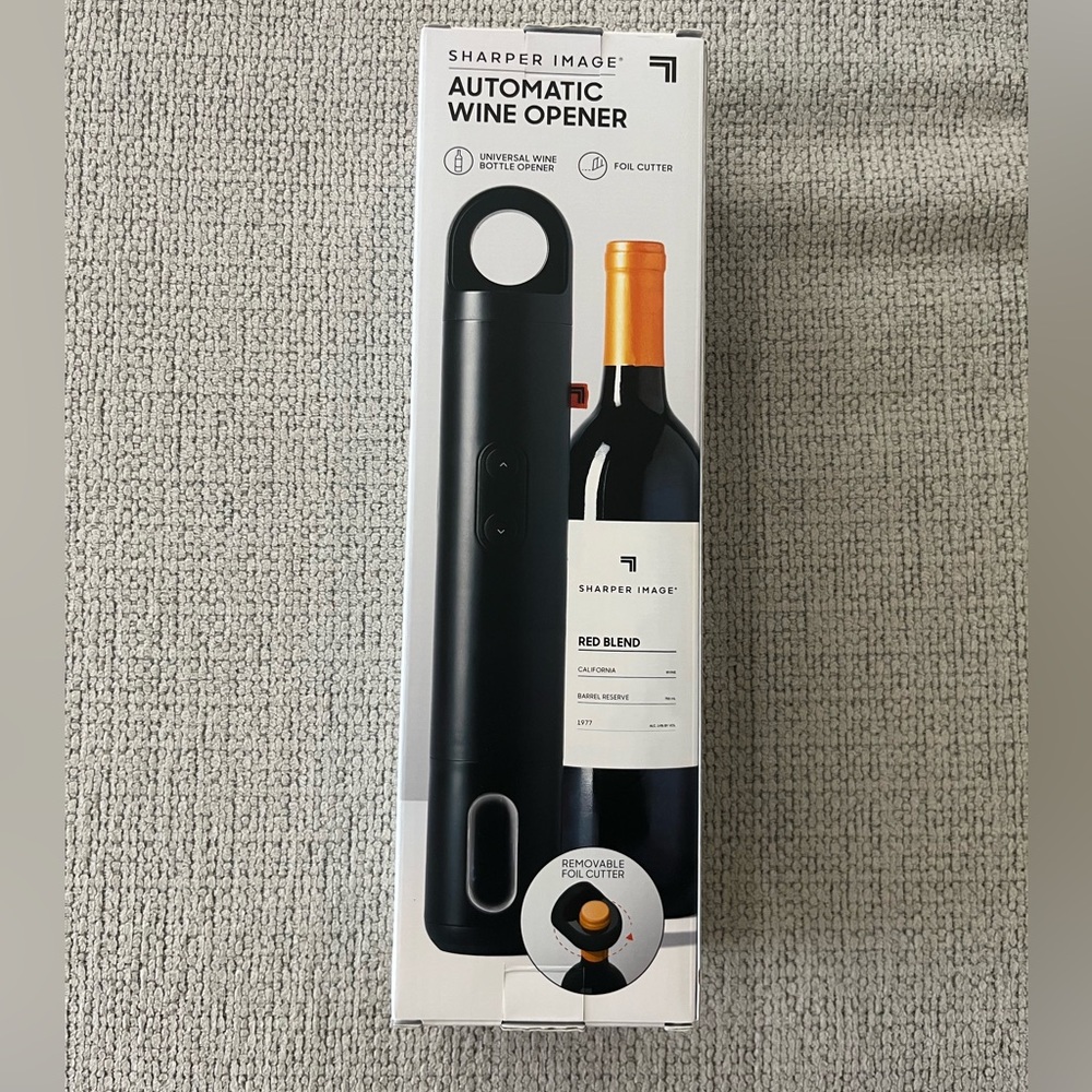 Sharper Image Black Automatic Wine Opener